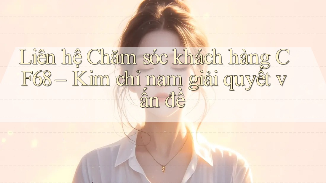 Liên hệ Chăm sóc khách hàng CF68 – Kim chỉ nam giải quyết vấn đề