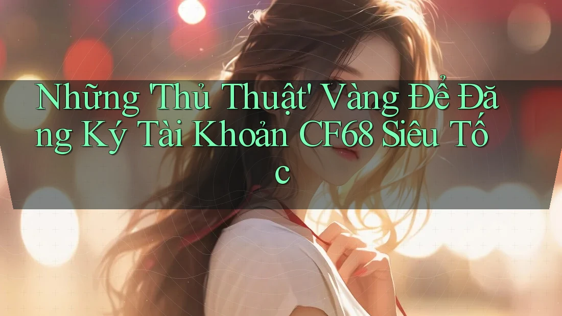Những 'Thủ Thuật' Vàng Để Đăng Ký Tài Khoản CF68 Siêu Tốc