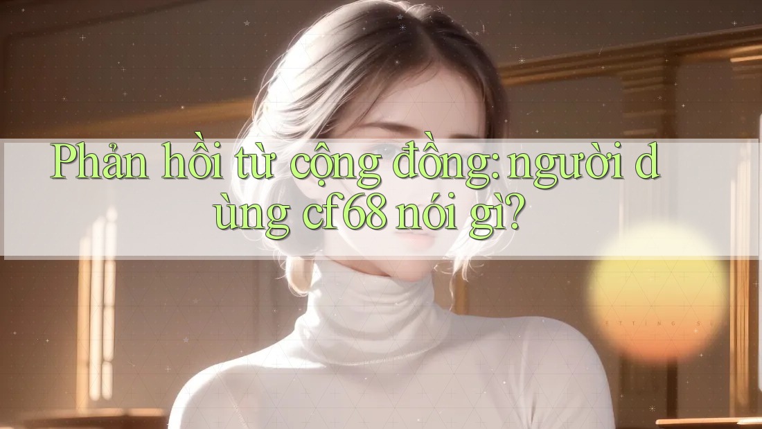 Phản hồi từ cộng đồng: người dùng cf68 nói gì?
