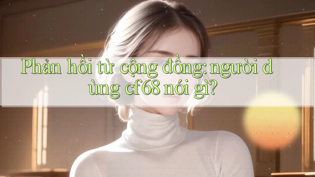 Phản hồi từ cộng đồng: người dùng cf68 nói gì?