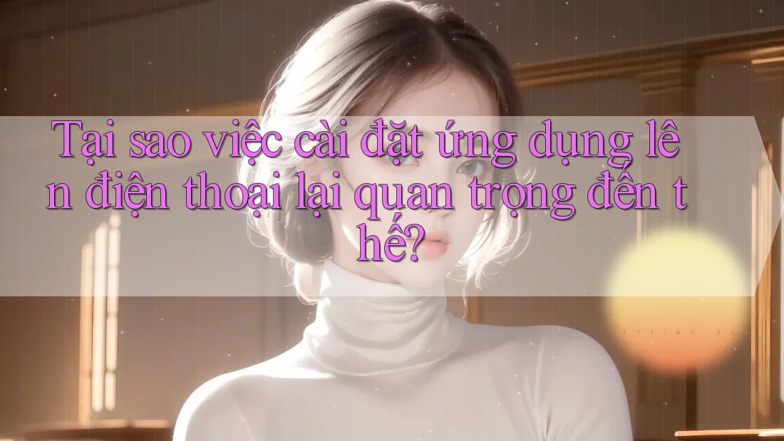 Tại sao việc cài đặt ứng dụng lên điện thoại lại quan trọng đến thế?